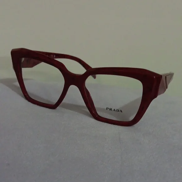 Authenric Prada 09ZV Women's Bold Red Glasses NWOT - Picture 1 of 8
